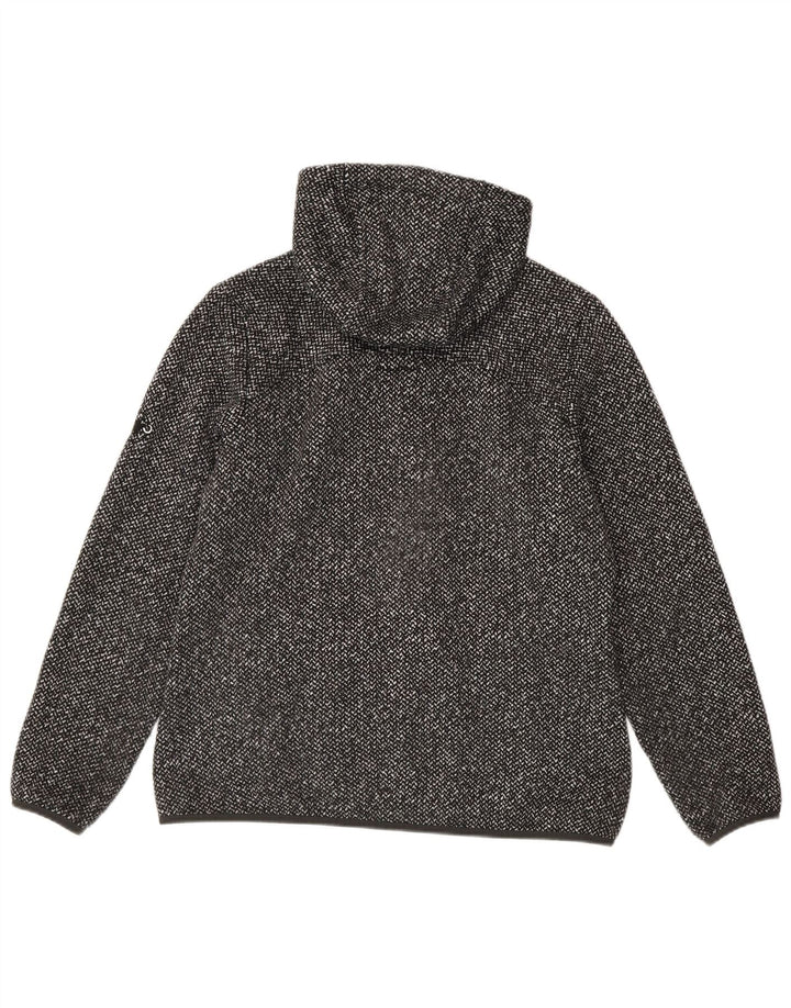 Mammut Womens Zip Hoodie Pullover UK 18 XL Grau Herringbone Polyester