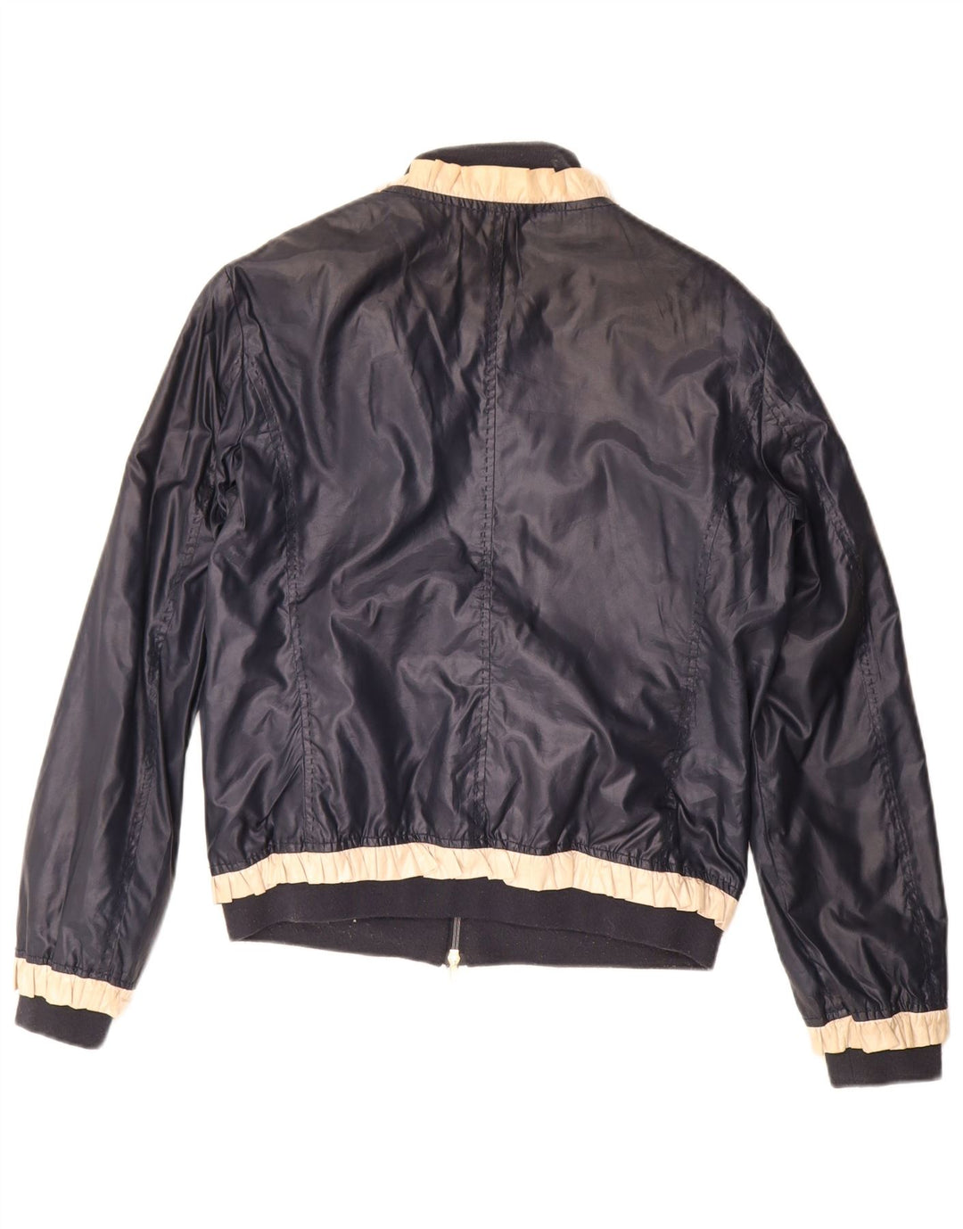 Moschino Damen Utility-Jacke US 12 Large Marineblaues Polyester