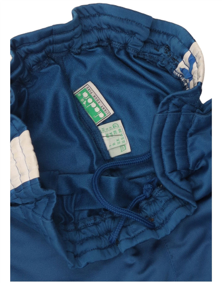 Diadora Herren-Trainingshose mit Grafik, XL, blaues Farbblock-Polyester