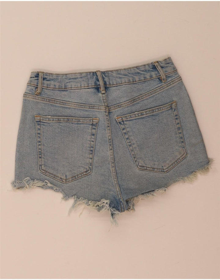 Zara Damen Jeansshorts EU 38 Small W28 Blau