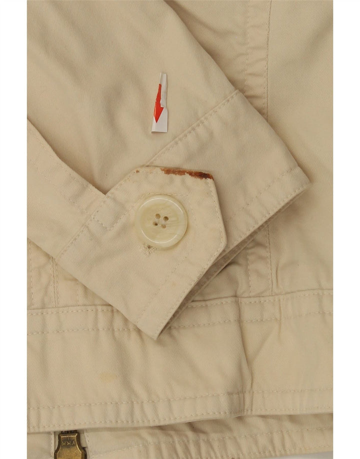 Burberry Damen Bomberjacke UK 14 Mittelbeige Baumwolle