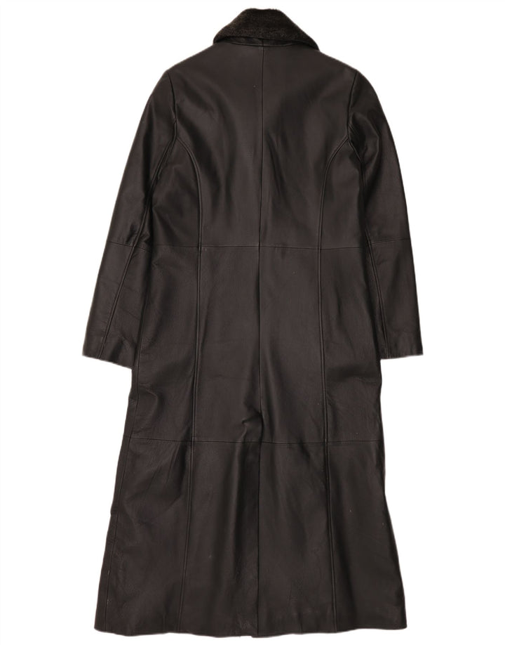 TCM Damen Ledermantel UK 12 Mittelschwarzes Leder