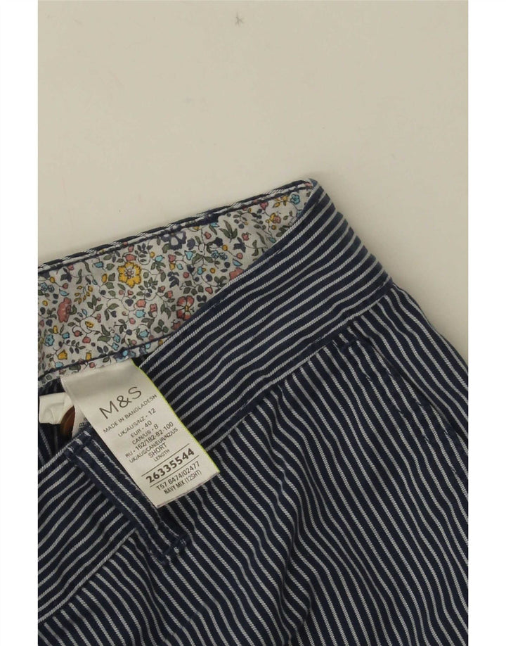 Marks & Spencer Damen-Hose, kurz geschnitten, UK 12, M, W32, L25, Marineblau
