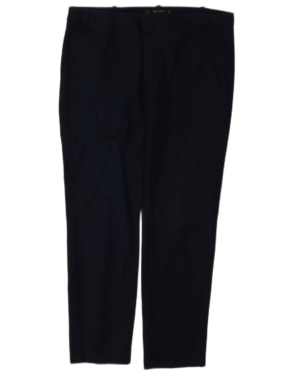 Zara Damen Slim Chino-Hose EU 40 Medium W30 L27 Marineblaue Baumwolle