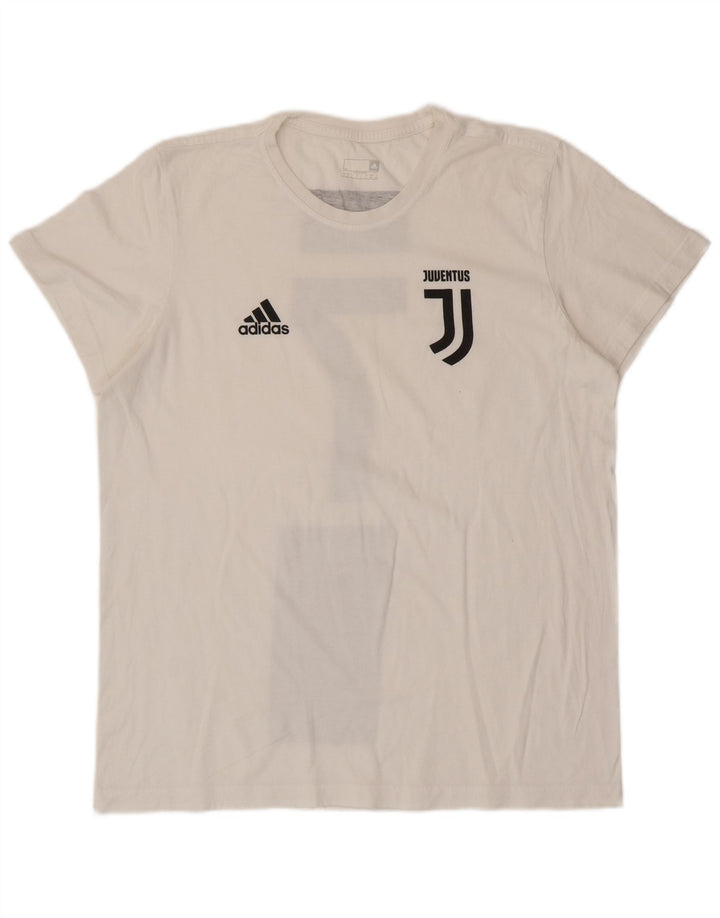 ADIDAS Herren Juventus Graphic T-Shirt Top Large Off White