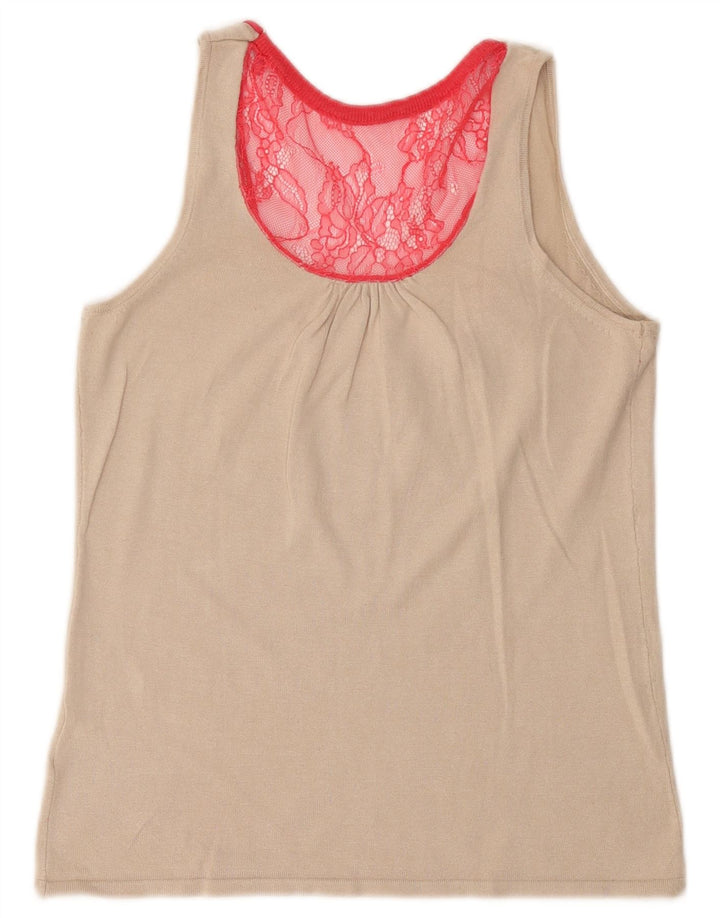 Guess By Marciano Damen Weste Top UK 14 Mittelbeige Viskose