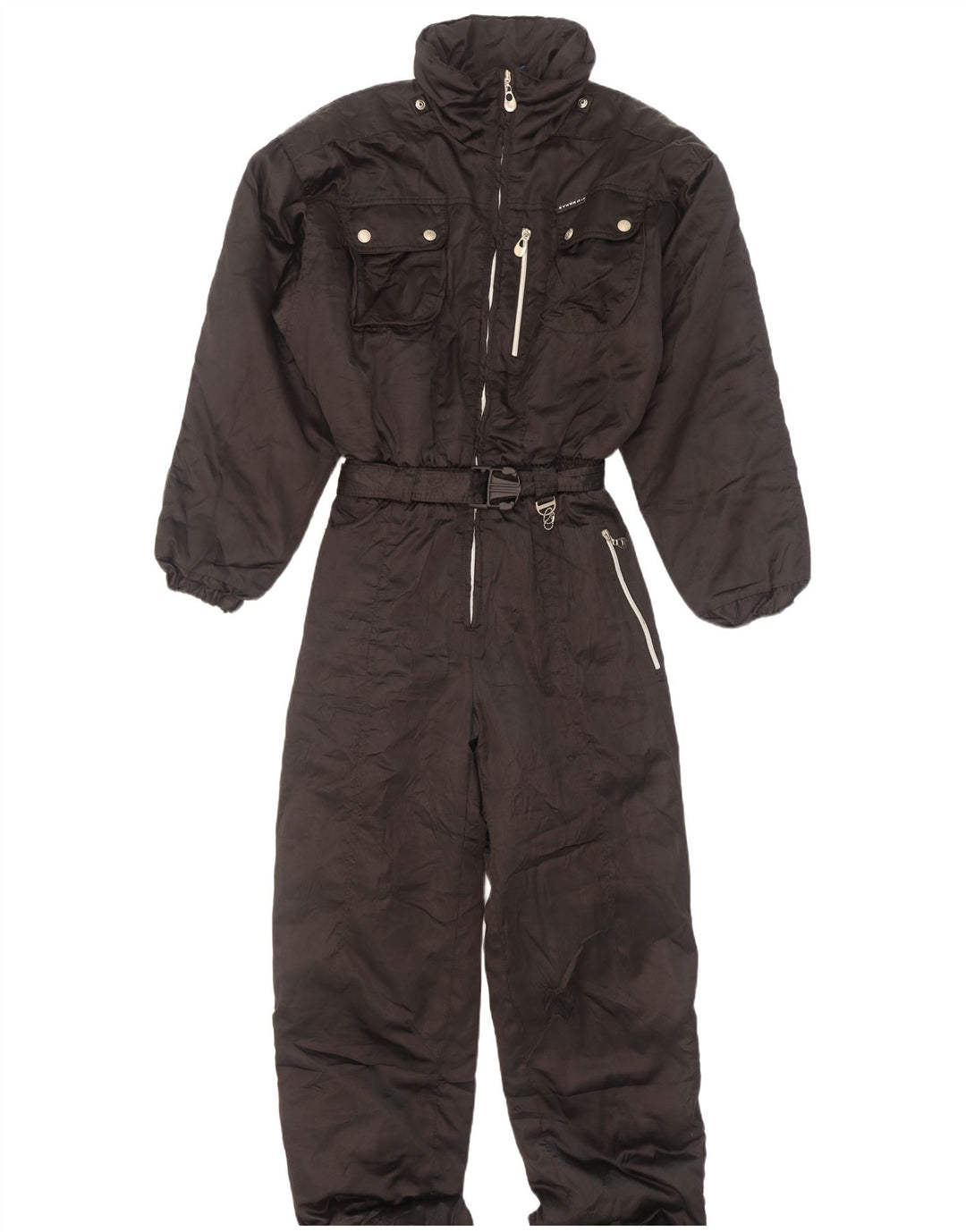 Vintage Damen Skioverall IT 46 Large Schwarz