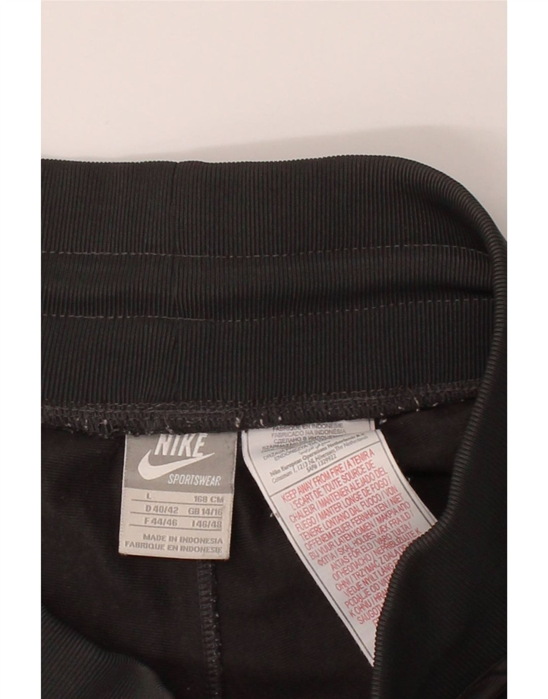 NIKE Womens Tracksuit Trousers UK 14/16 Large  Grey Polyester Vintage Nike and Second-Hand Nike from Messina Hembry 