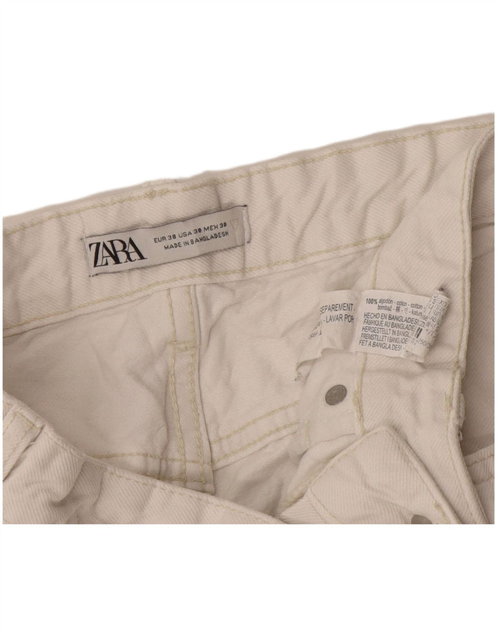 Zara Herren Straight Jeans EU 38 Small W30 L26 Weiße Baumwolle