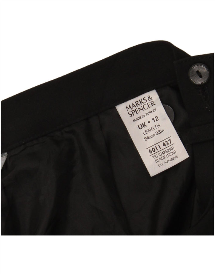 Marks & Spencer Damen Maxirock UK 12 Medium W28 Schwarz Polyester