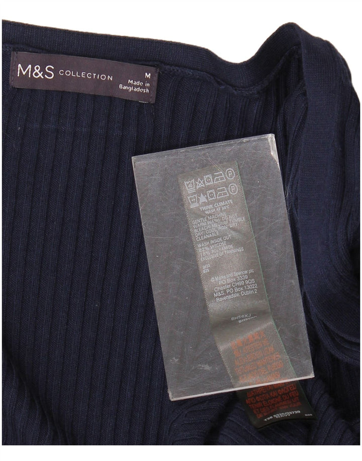 Marks & Spencer Damen Longline-Cardigan-Pullover UK 14 Medium Navy Blue
