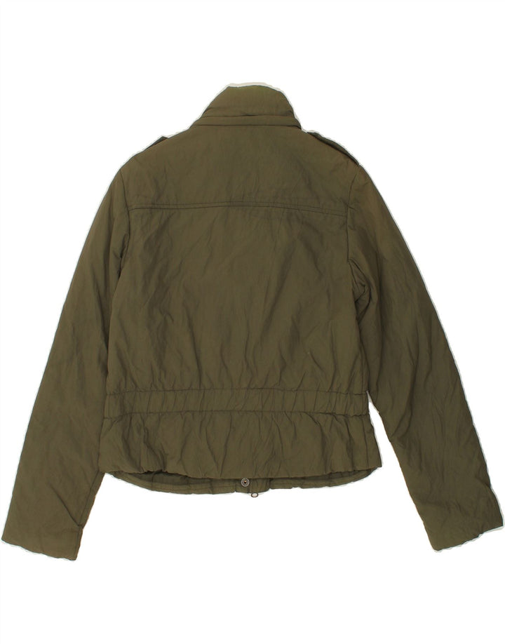 MOSCHINO Womens Military Jacket UK 10 Small Khaki Polyamide Vintage Moschino and Second-Hand Moschino from Messina Hembry 