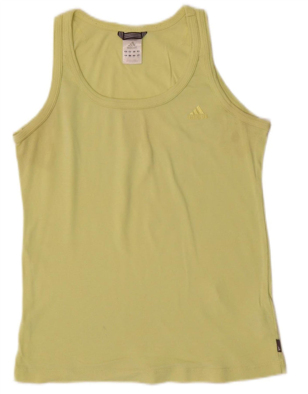 ADIDAS Damen Weste Top UK 14 Mittelgrüne Baumwolle