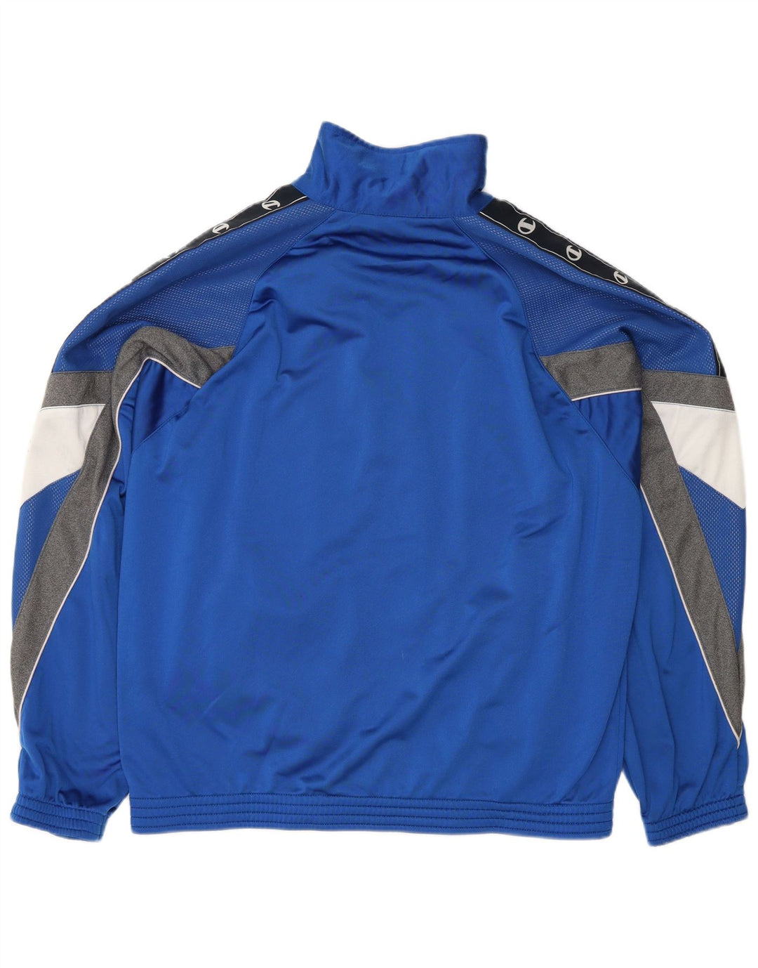 Champion Herren-Trainingsanzugoberteil mit Grafik, groß, blaues Farbblock-Polyester