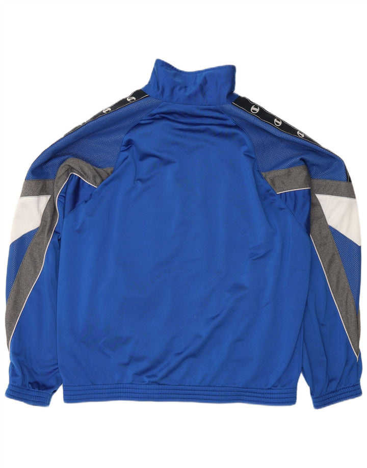 Champion Herren-Trainingsanzugoberteil mit Grafik, groß, blaues Farbblock-Polyester