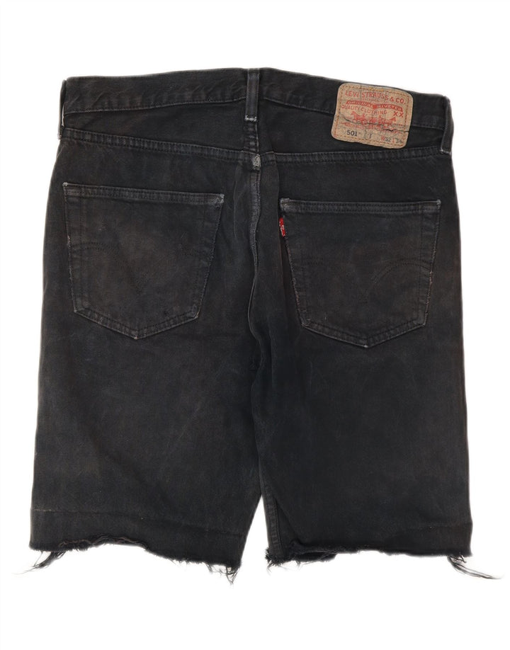 LEVI'S Herren 501 Denim Shorts W32 Mittelschwarze Baumwolle