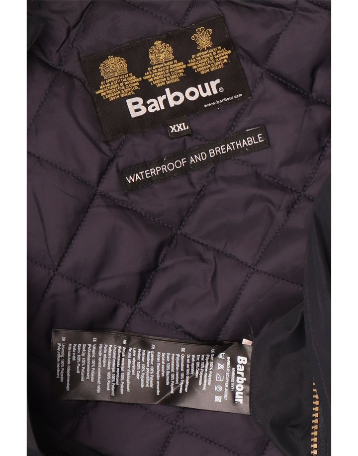 Barbour Herren-Windbreaker-Mantel mit Kapuze, UK 44 2XL, Marineblau, Polyester