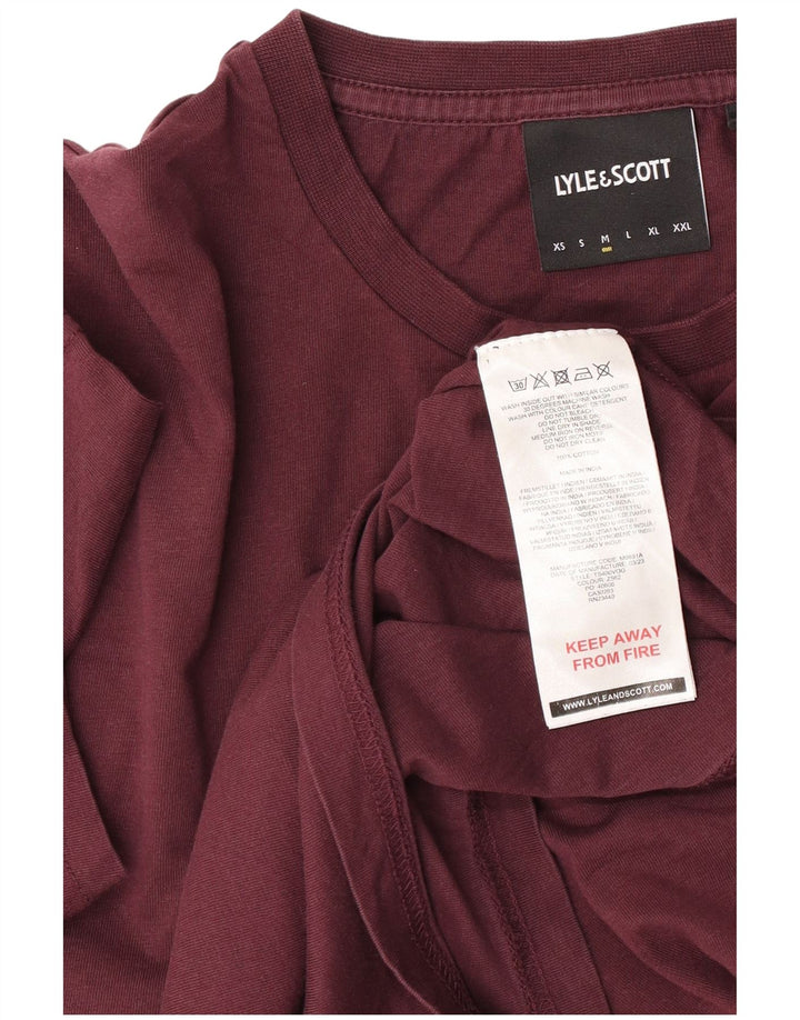 Lyle & Scott Herren T-Shirt-Oberteil aus mittlerer kastanienbrauner Baumwolle