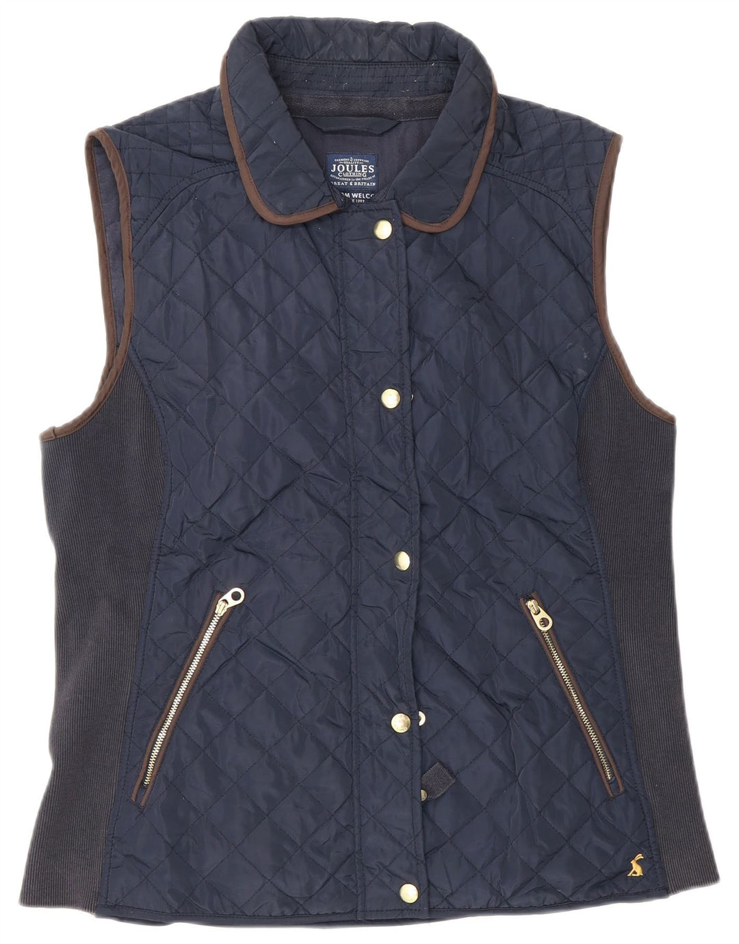 Joules Damen Steppweste UK 16 Large Marineblau Polyester