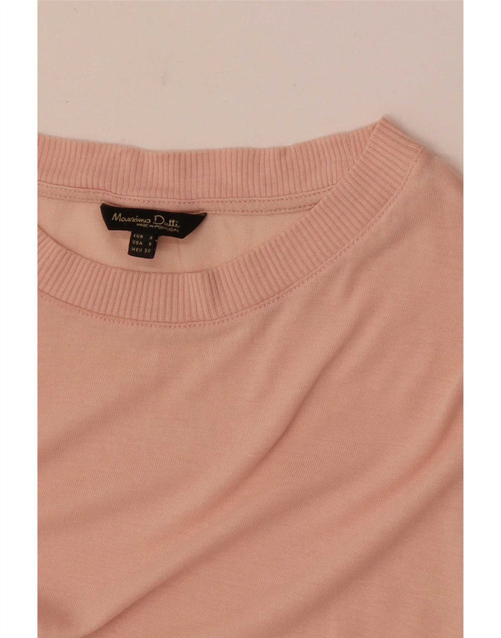Massimo Dutti Damen Top Langarm UK 8 Small Pink