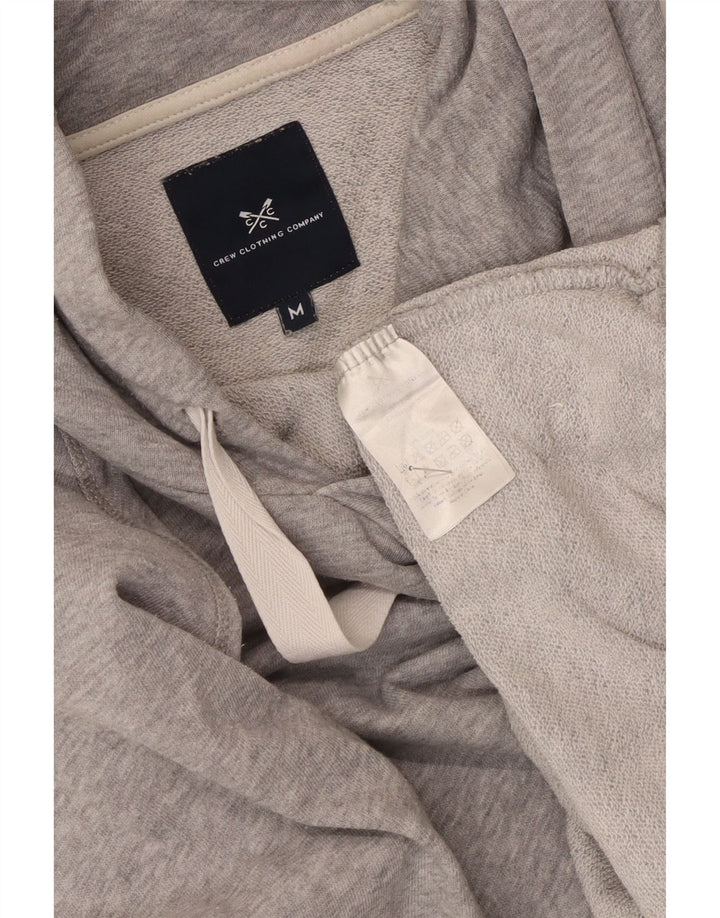 Crew Clothing Herren-Kapuzenpullover aus mittelgrau gesprenkelter Baumwolle
