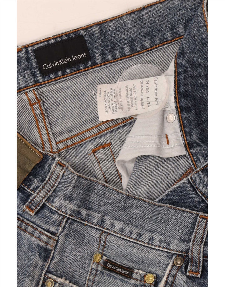 Calvin Klein Herren Denim Shorts W34 Große blaue Baumwolle
