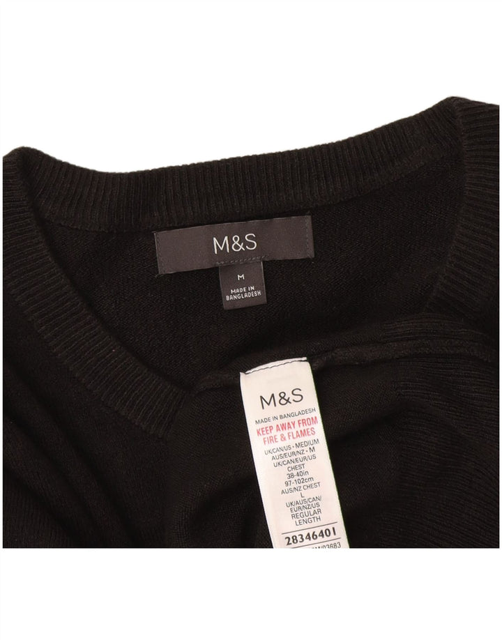 Marks & Spencer Herren-Pullover mit Rundhalsausschnitt, UK 38/40, mittelgraues Acryl