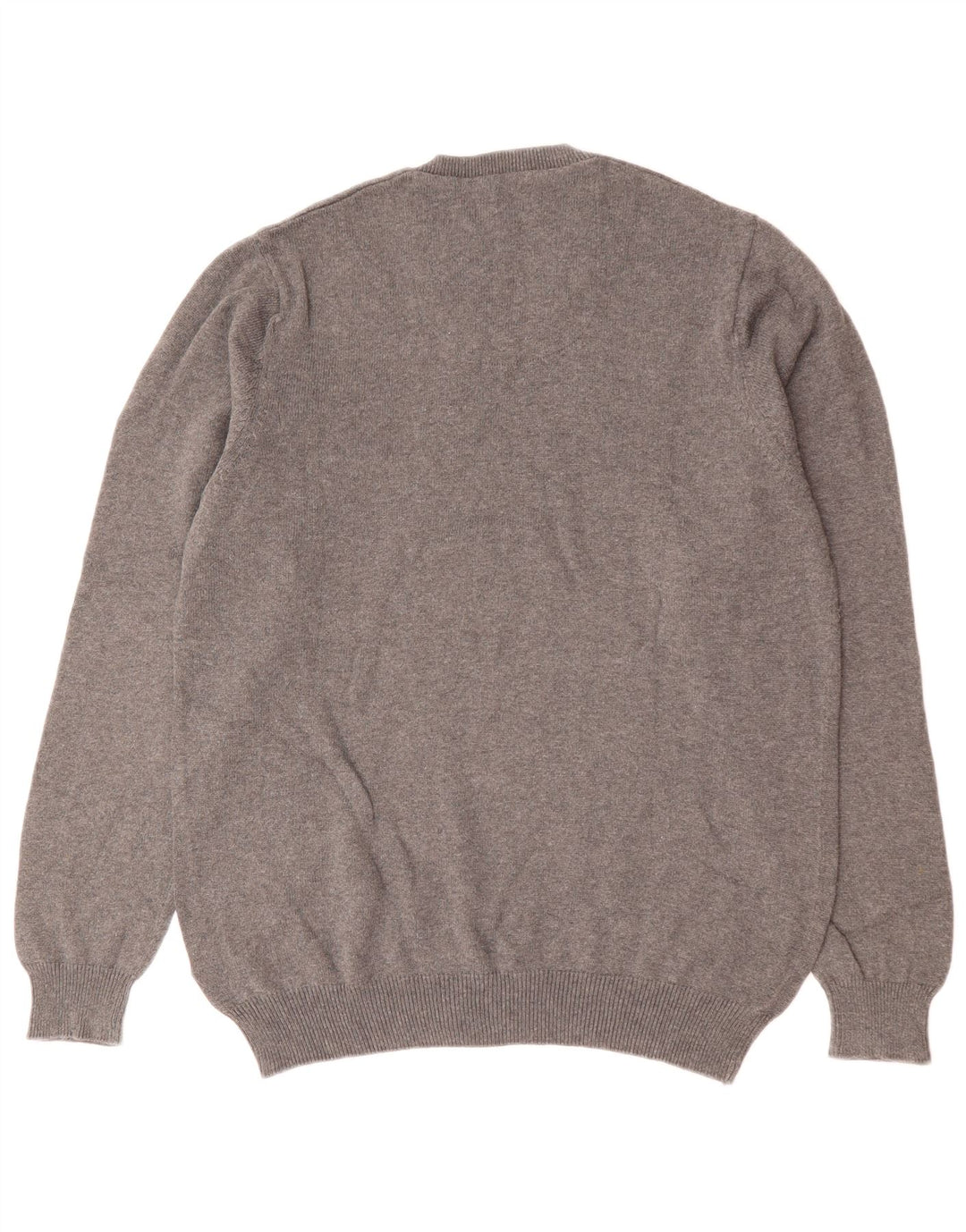 Marks & Spencer Herren-Pullover „Harbor“ aus mittelgrauer Baumwolle mit V-Ausschnitt in Blau