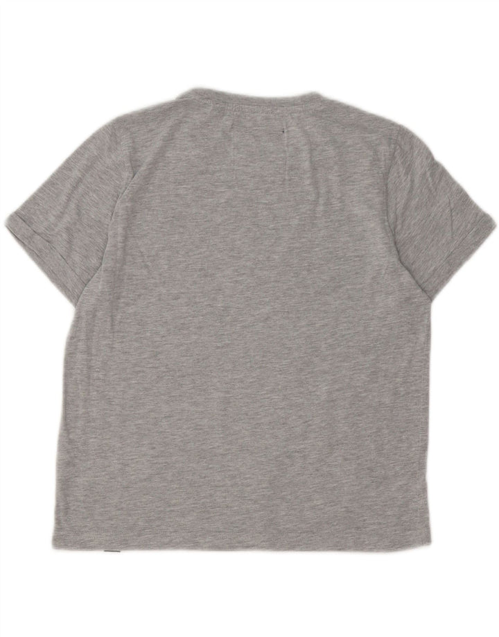 SUPERDRY Damen Heritage Graphic T-Shirt Top UK 6 XS Grau