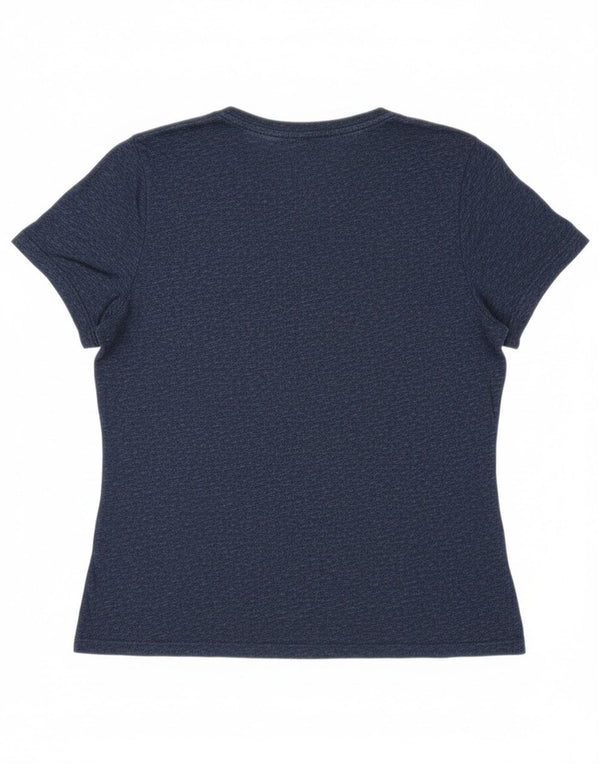 Superdry Damen Heritage Graphic T-Shirt Top UK 16 Large Marineblau meliert