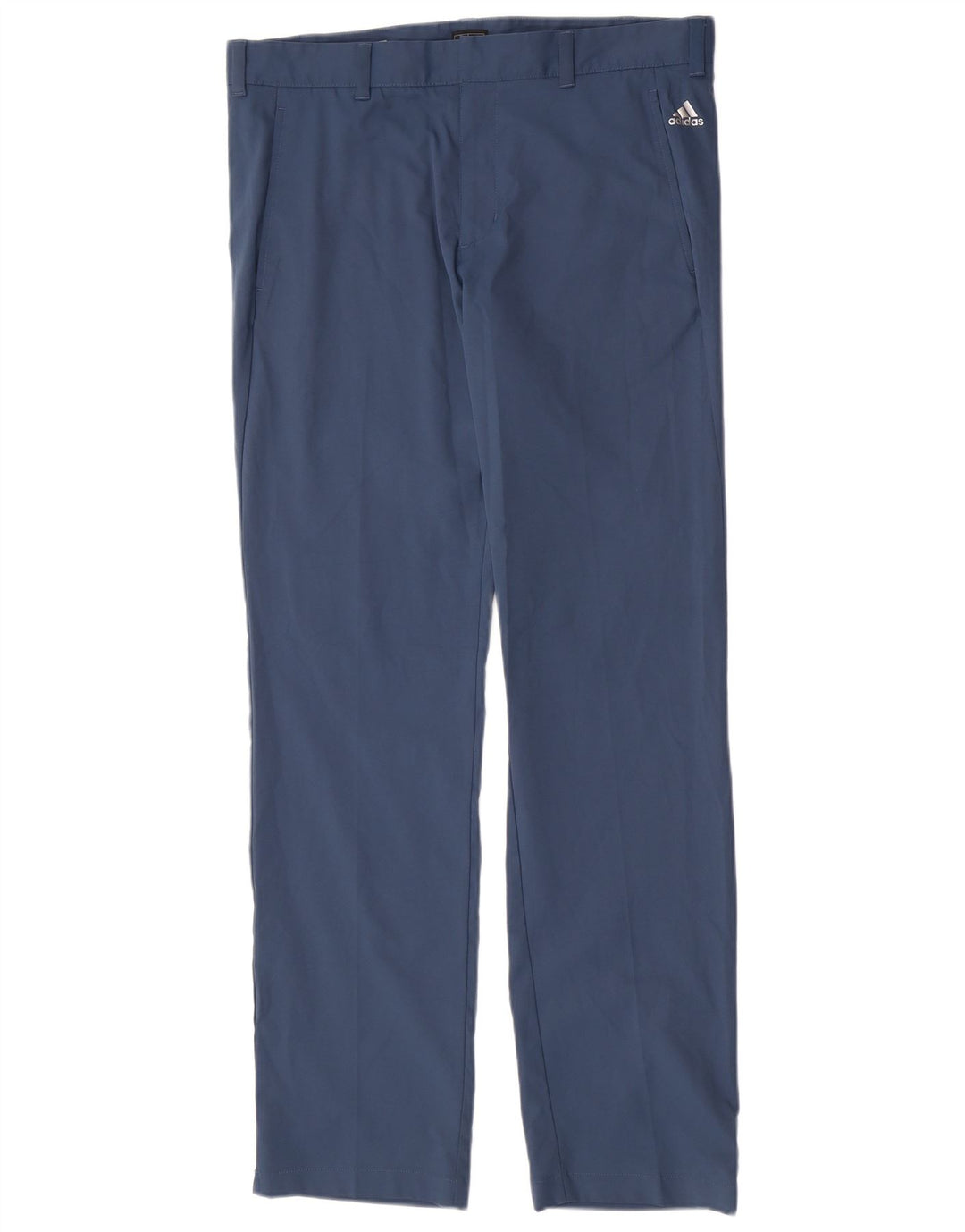 Adidas Herren Straight Chino Hose W34 L34 Blaues Polyester