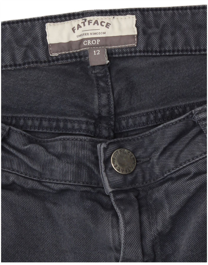 Fat Face Damen-Cropped-Jeans UK 12 Medium W32 L22 Graue Baumwolle