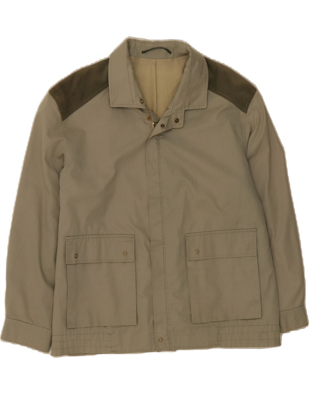 VINTAGE Mens Bomber Jacket IT 54 2XL Green Colourblock Cotton Vintage Vintage and Second-Hand Vintage from Messina Hembry 