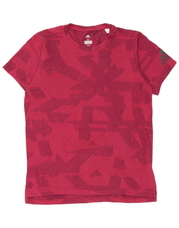 Adidas Herren Climalite Graphic T-Shirt Top Medium Burgund Geometrisch