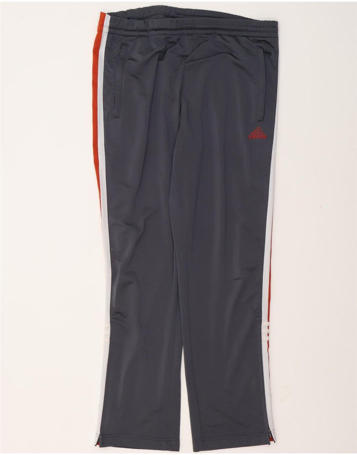 Adidas Herren-Trainingshose UK 38/40 Mittelgraues Colourblock-Polyester