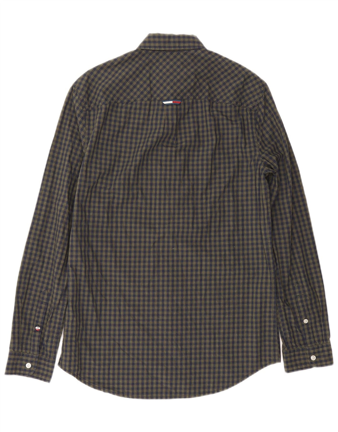Tommy Hilfiger Herren-Hemd mit normaler Passform, klein, marineblau, Gingham-Baumwolle