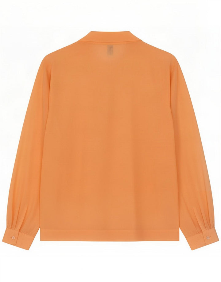 Vintage Damen-Hemdbluse IT 47 Large Orange