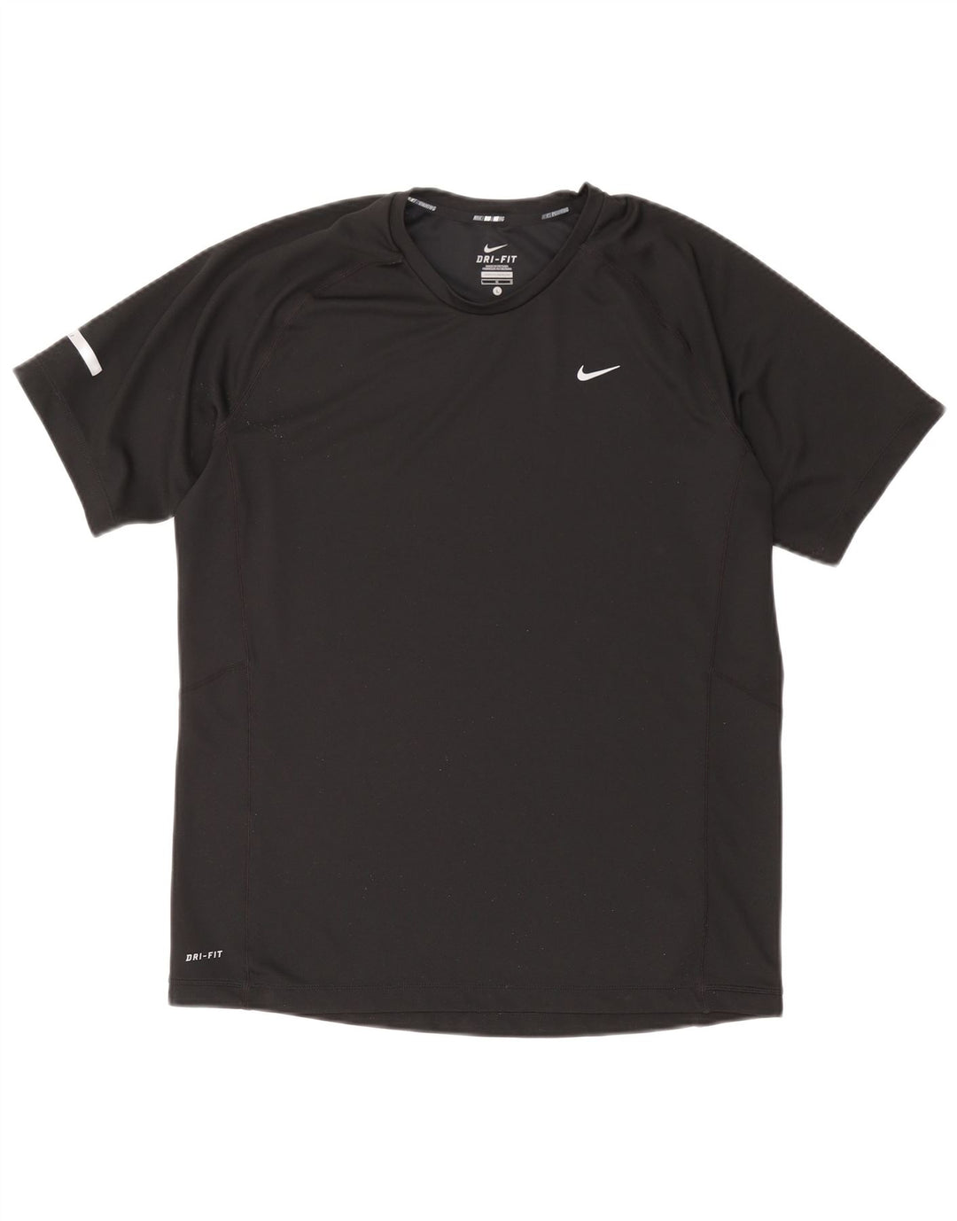 Nike Herren Dri Fit T-Shirt Top Large Schwarz Polyester