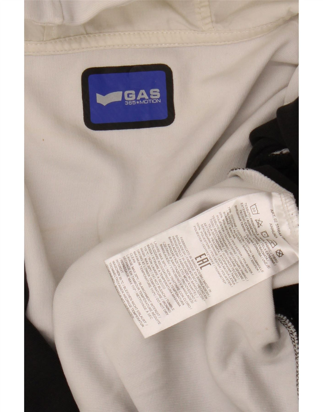 GAS Damen-Kapuzenpullover mit Reißverschluss, UK 14, mittelschwarz, Colourblock-Baumwolle