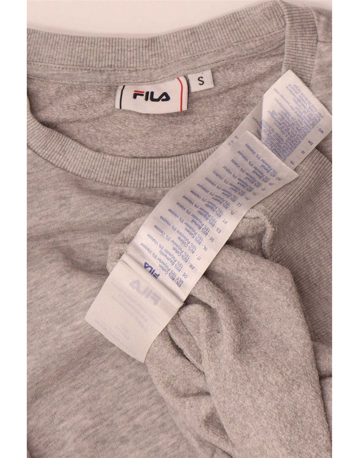 Fila Herren-Sweatshirt-Pullover, klein, grau gefleckte Baumwolle