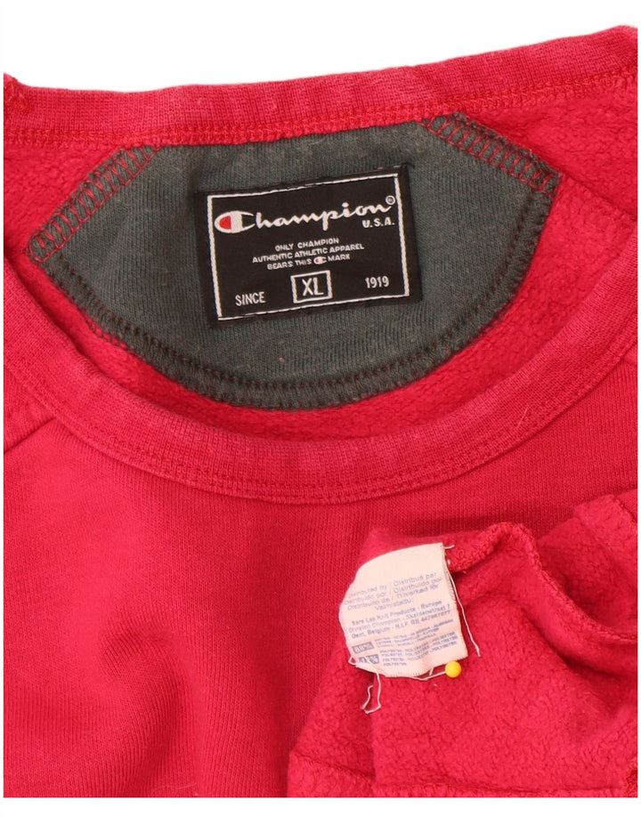Champion Herren Grafik-Sweatshirt-Pullover XL aus rosa Baumwolle