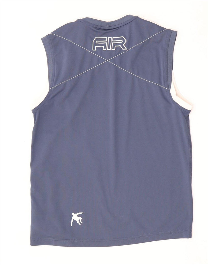 Nike Mens Graphic Vest Top UK 36/38 Small Blaues geometrisches Polyester