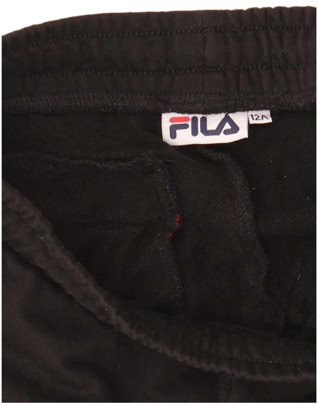 FILA Jungen-Trainingshose mit grafischem Muster, 11–12 Jahre, Schwarz