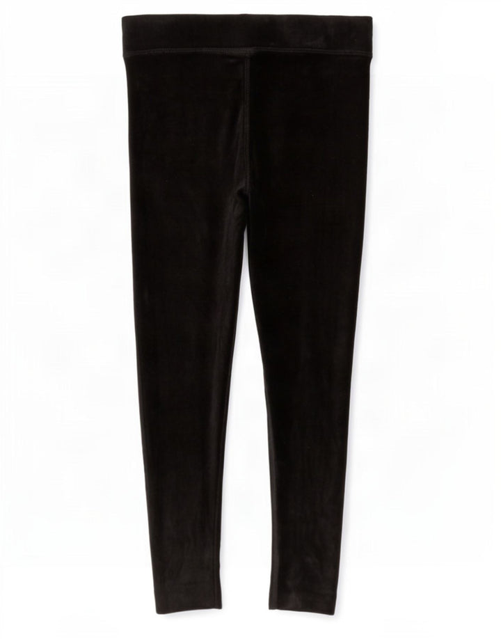 Marks & Spencer Damen Velours-Leggings UK 12 Mittelschwarze Baumwolle