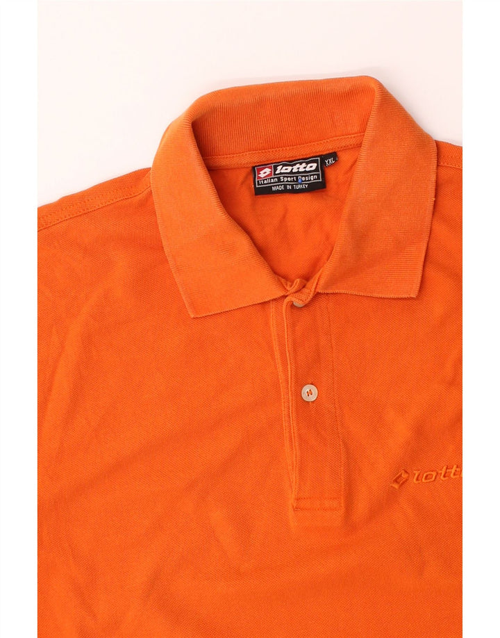 LOTTO Mens Polo Shirt 2XL Orange Cotton Vintage Lotto and Second-Hand Lotto from Messina Hembry 