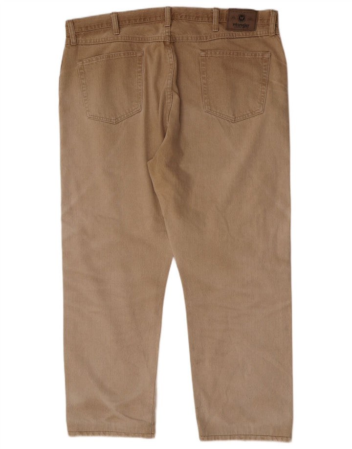 Wrangler Herren Straight Jeans W42 L30 Beige Baumwolle