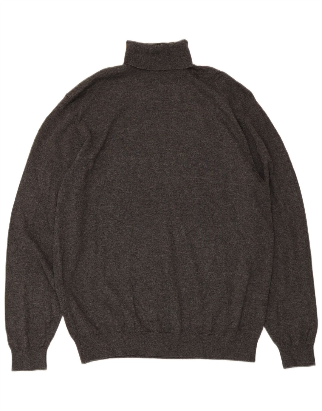 Rollkragenpullover für Herren von Zara, groß, grau gefleckte Viskose