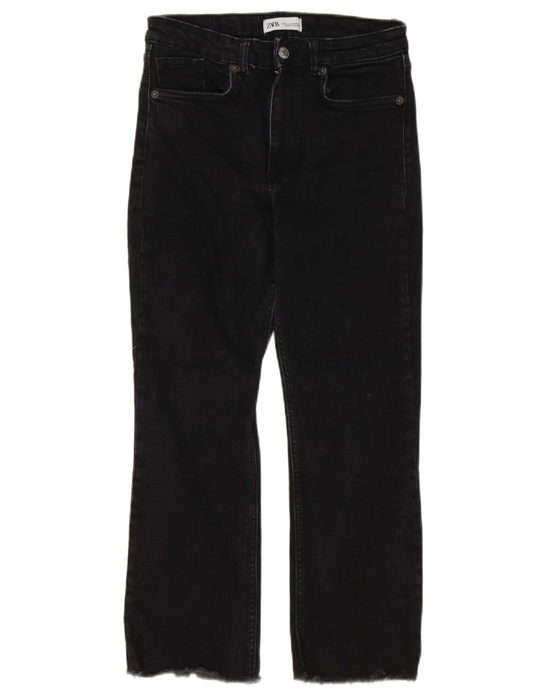 Kurze Jeans für Damen von Zara, EU 38, Größe S, W28, L25, Schwarz