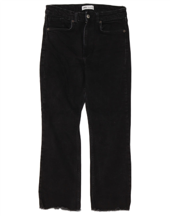 Kurze Jeans für Damen von Zara, EU 38, Größe S, W28, L25, Schwarz