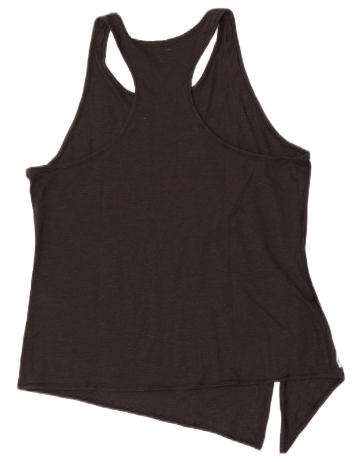 Puma Damen Asymmetric Graphic Vest Top UK 14 Medium Schwarz